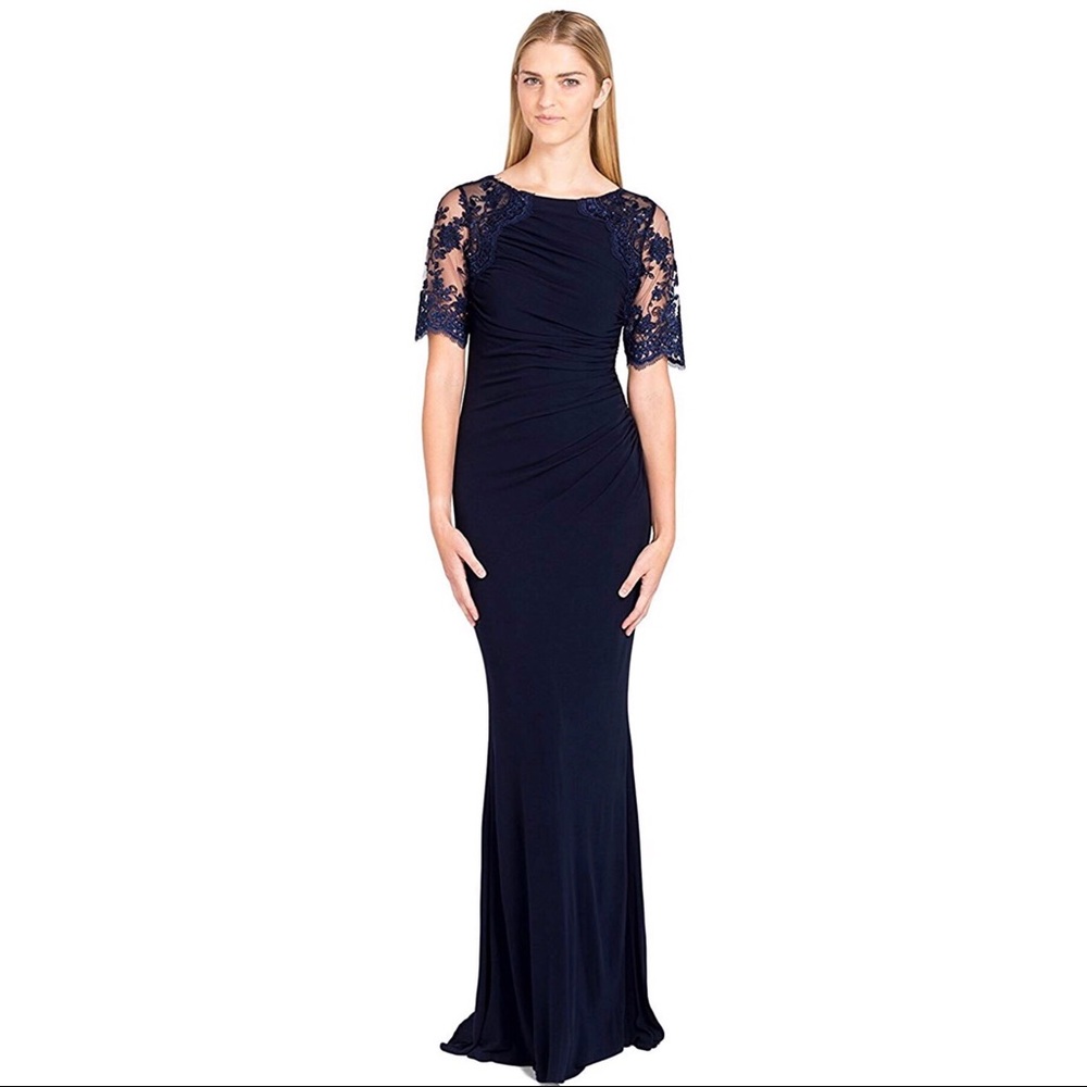 Badgley Mischka Navy Gown